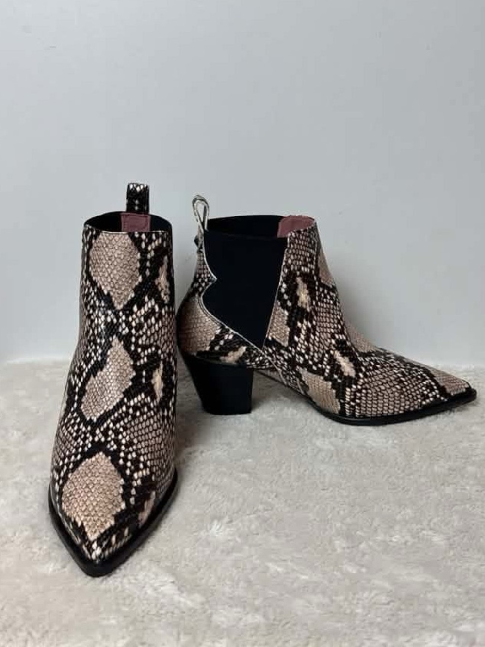 Ted Baker Women’s Snake Skin Rilans Ankle Boot 8.5